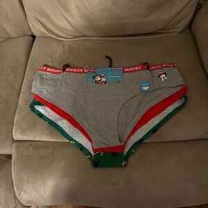 Brand new Disney 3 pack Christmas Mickey Mouse underwear